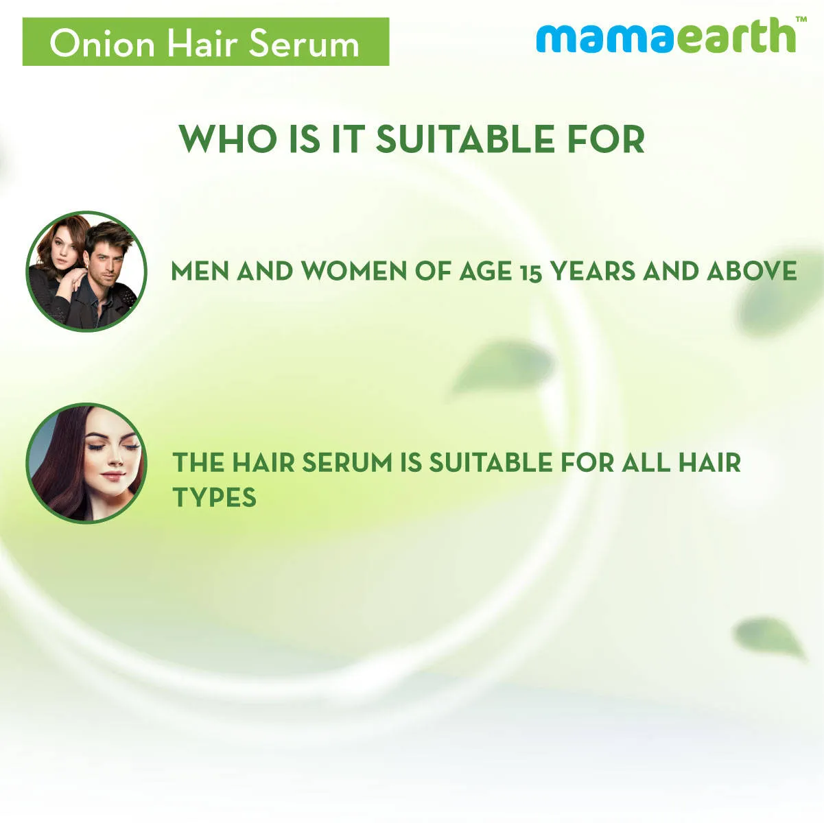 Mamaearth Onion Hair Serum with Onion & Biotin for Strong Frizz -Free Hair (100ml)