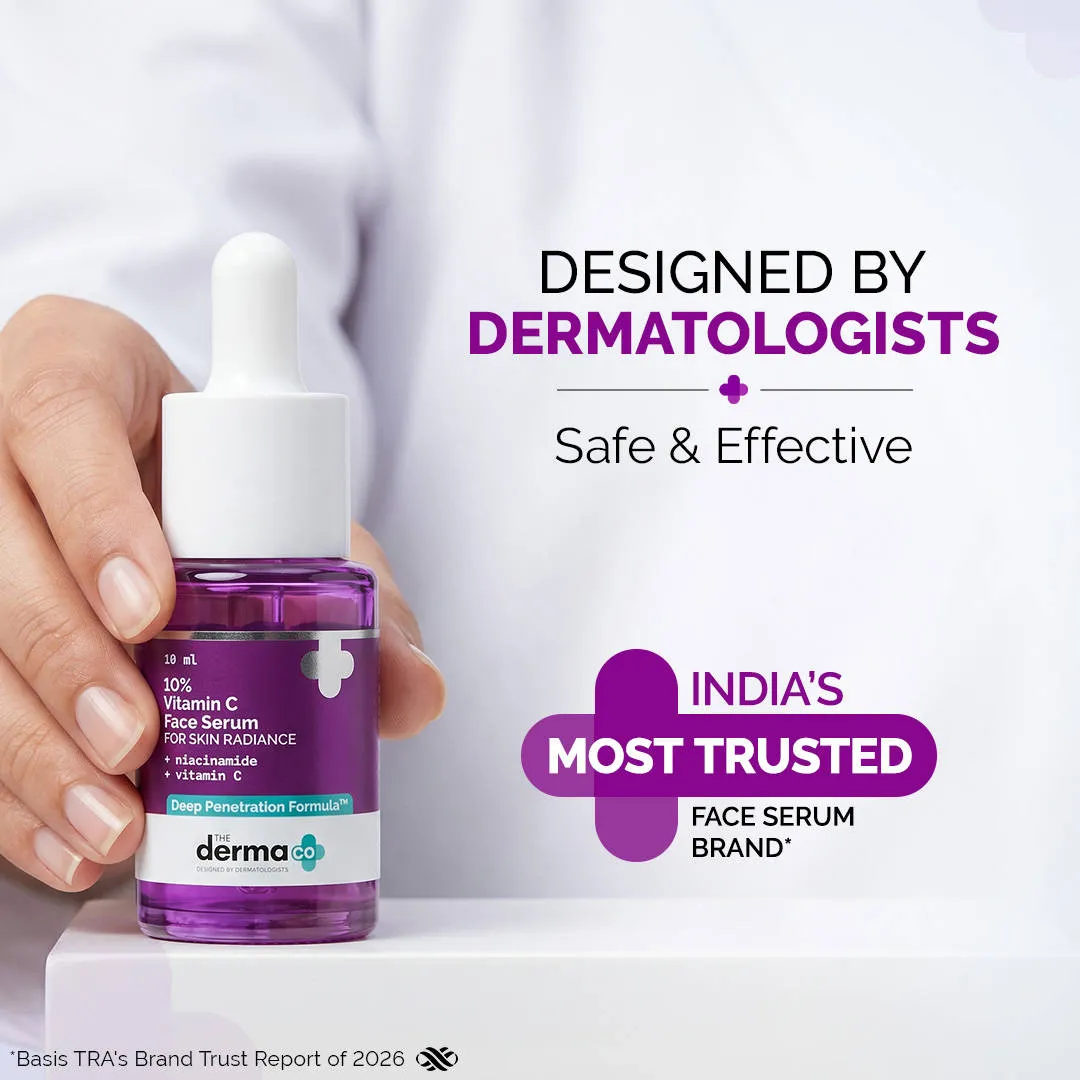 The Derma Co 10% Vitamin C Face Serum Reduces Pigmentation & Glowing Skin For All Skin Types