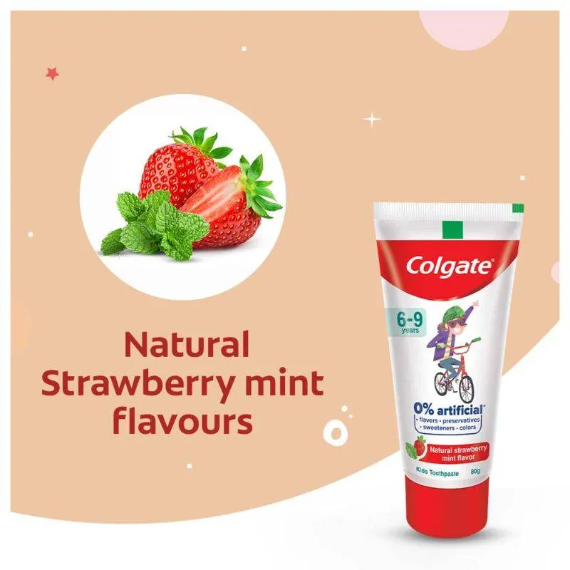 Colgate Toothpaste for Kids (6-9 years), Natural Strawberry Mint