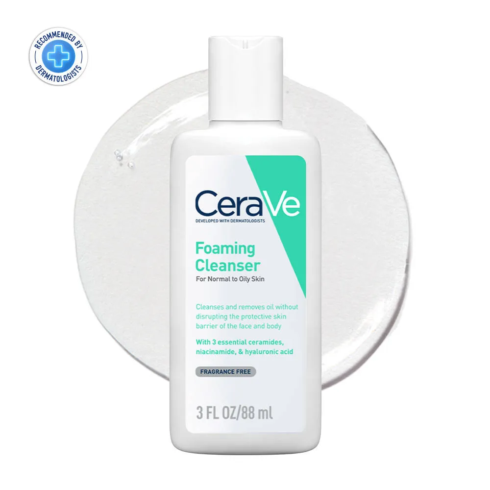 CeraVe Foaming Cleanser Face Wash For Oily Skin with Ceramides, Dermatologist Recommended