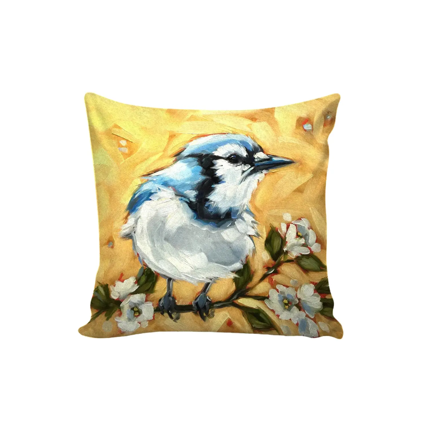 Digital Printed Cushion Cover (Bird Printed, Pack of 5)