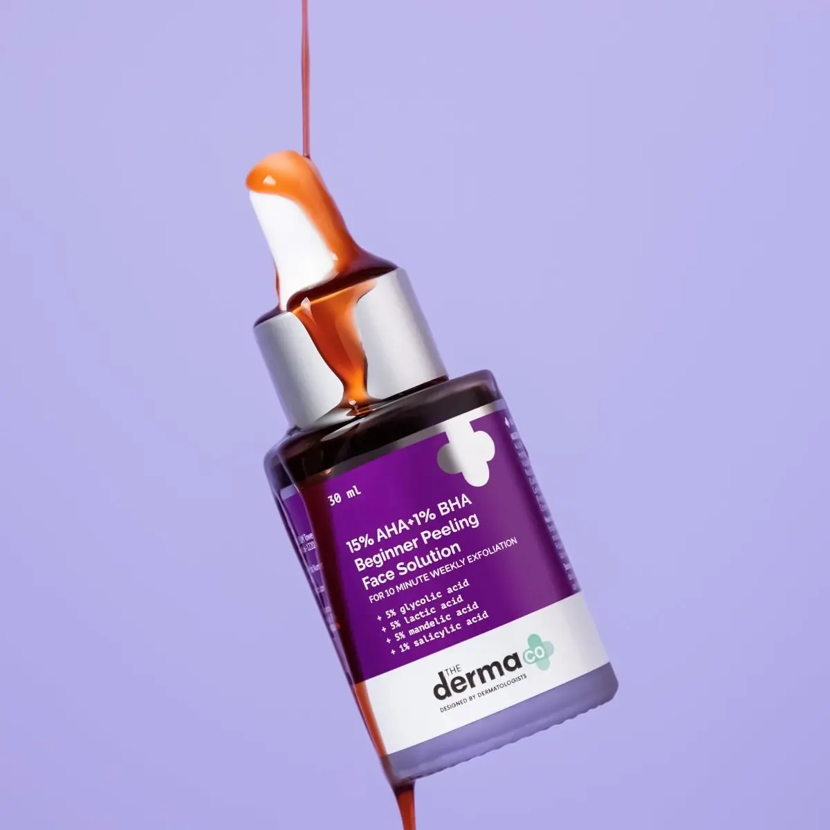 The Derma Co 15% AHA+1% BHA Beginner Face Peeling Solution - 30ml