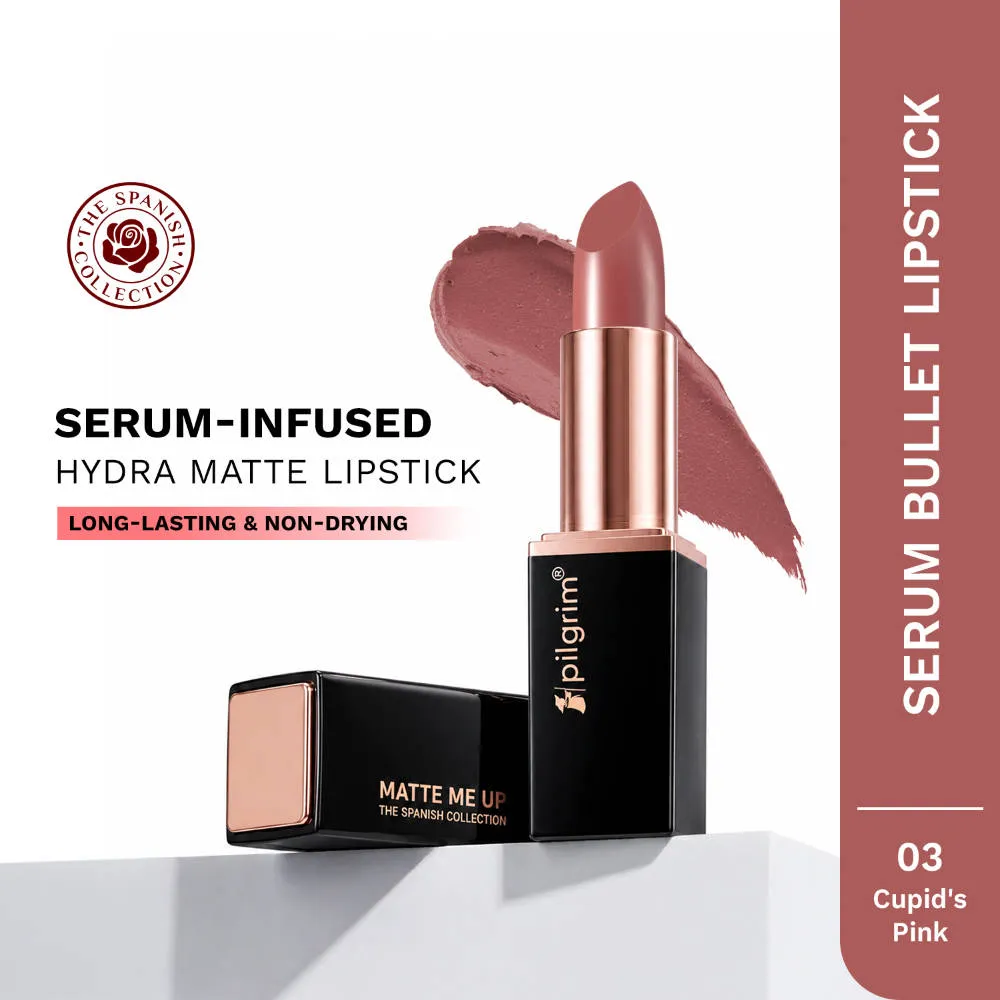 Pilgrim Matte Me Up Velvet Matte Bullet Lipstick Soft, Transferproof & Smudgeproof