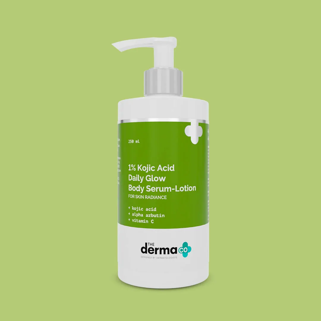 The Derma Co 1% Kojic Acid Body Lotion for Daily Glow and Skin Radiance