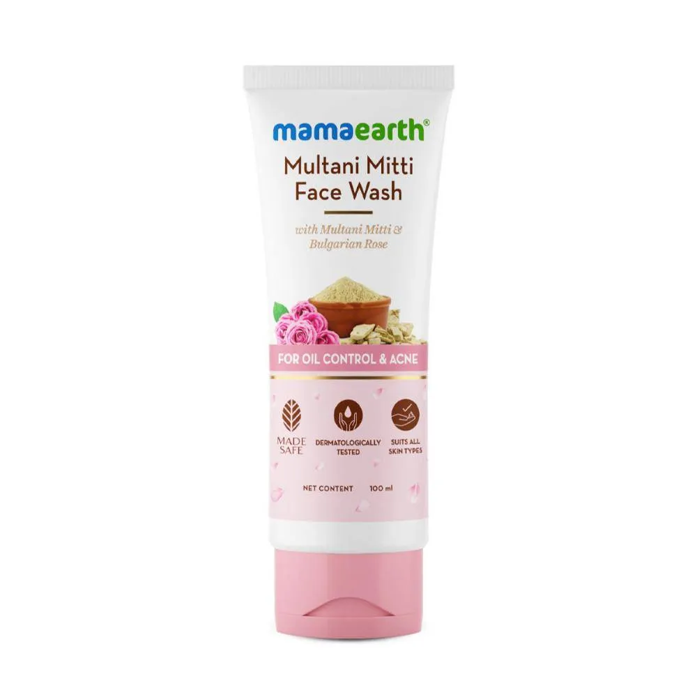Mamaearth Multani Mitti Face Wash With Multani Mitti & Bulgarian Rose