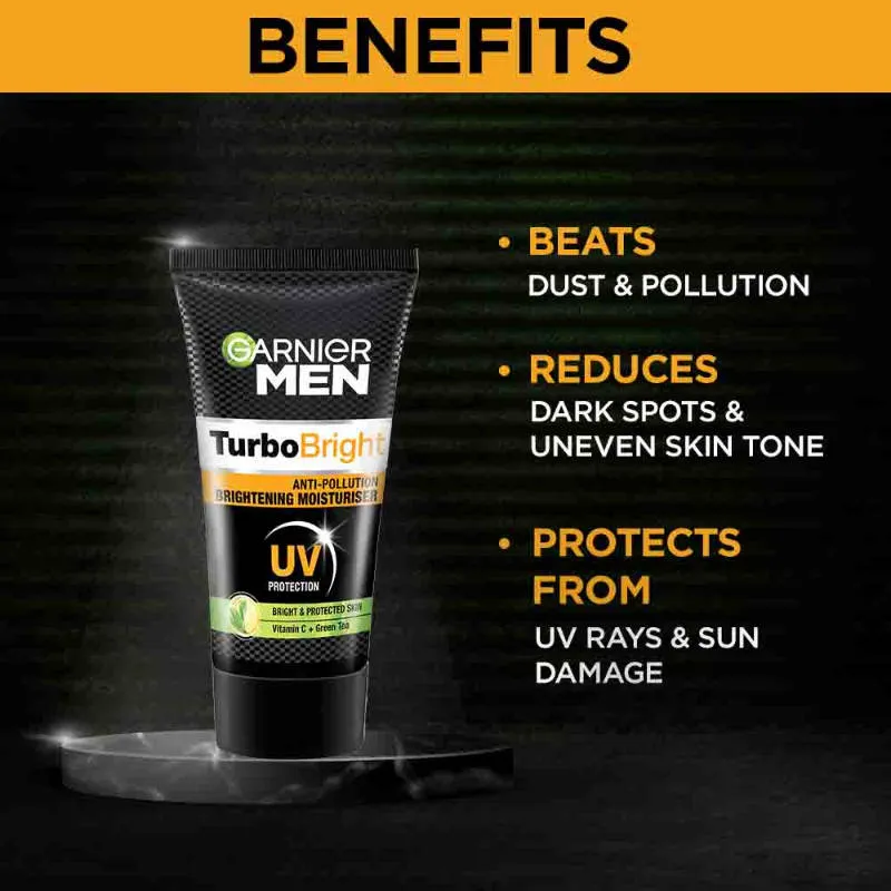 Garnier Men TurboBright Anti Pollution Brightening Moisturiser