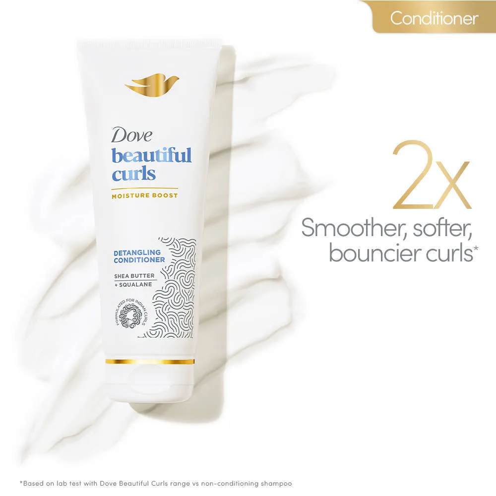 Dove Beautiful Curls Detangling Conditioner,With Tri-Moisture Essence For Smooth,Bouncy Curls