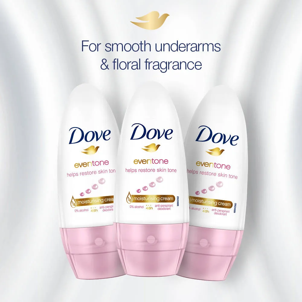 Dove Eventone Deodorant Roll On Pack Of 3