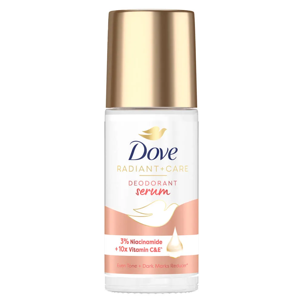 Dove Radiant+Care Roll On Deodorant Serum With 3% Niacinamide & 10X Vitamin C & E