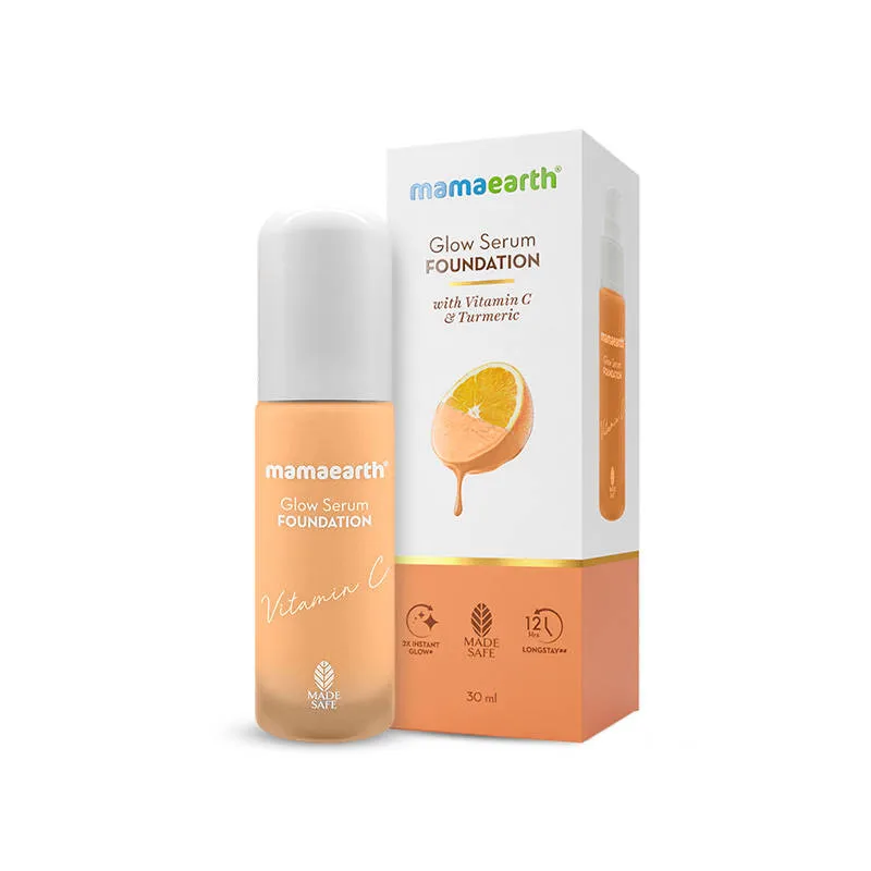 Mamaearth Glow Serum Foundation With Vitamin C & Turmeric For 12-hour Long Stay