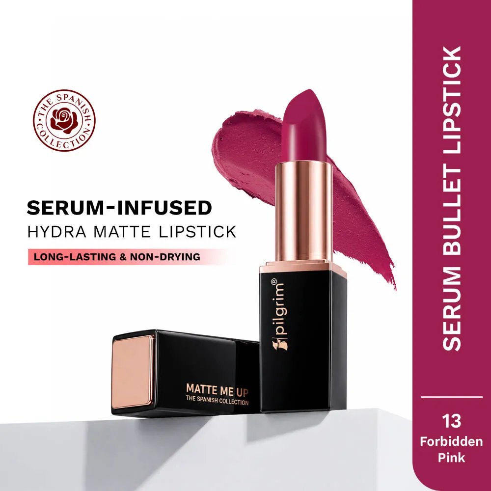 Pilgrim Matte Me Up Velvet Matte Bullet Lipstick Soft, Transferproof & Smudgeproof