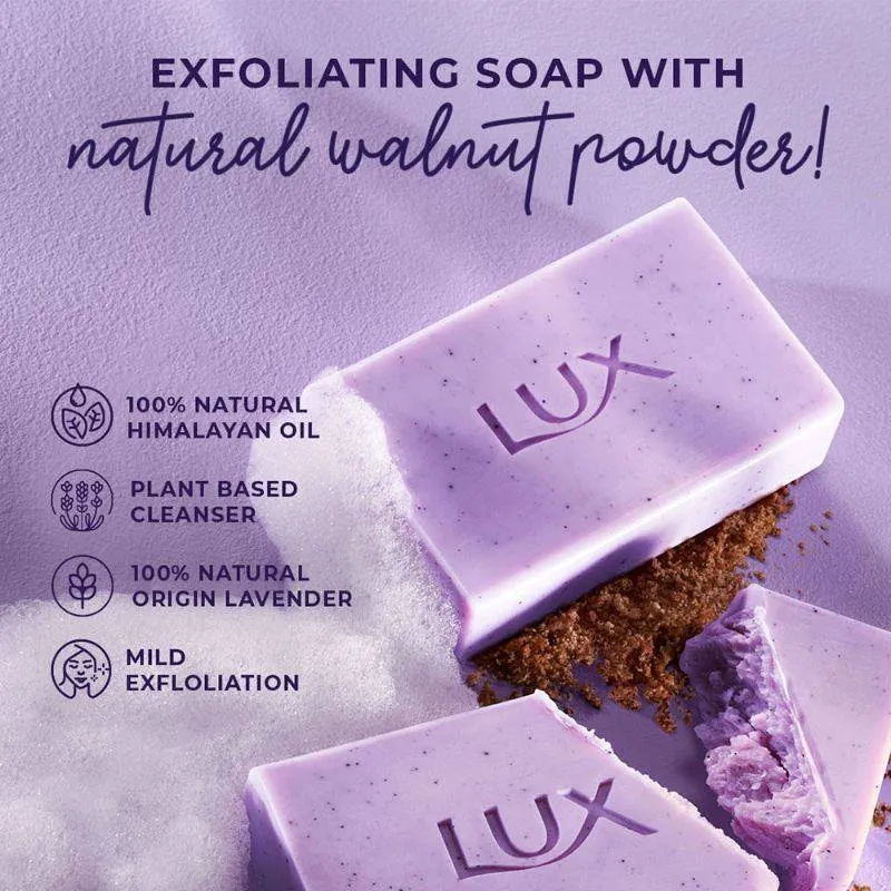 Lux Essence Of Himalayas Lavender & Vitamin C Exfoliating Soap - Pack Of 5
