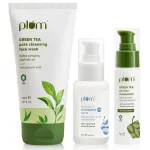 Plum Green Tea Face Wash, Serum And Moisturizer Trio With SPF 50 PA+++ For Acne Prone & Oily Skin view 8