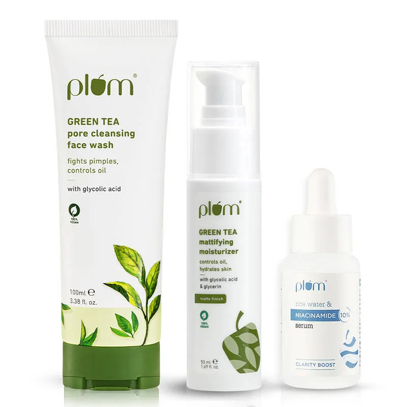 Plum Green Tea & Niacinamide Acne Fighting Combo