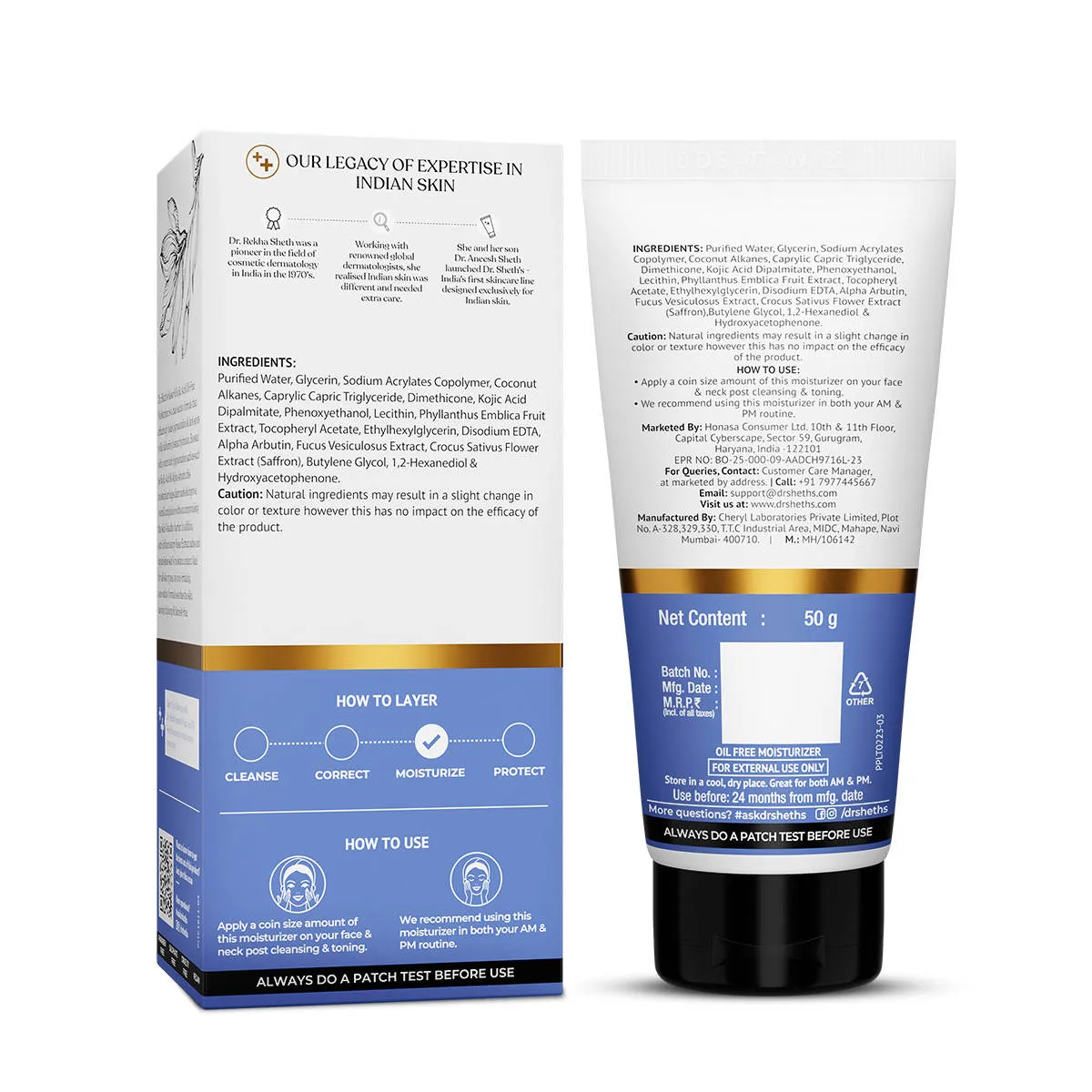 Dr. Sheth's Kesar & Kojic Acid Oil-Free Moisturizer