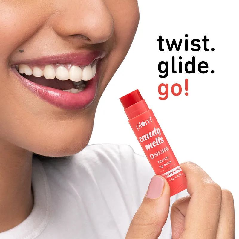 Plum Candy Melts Tinted Lip Balm - Strawberry Sorbet