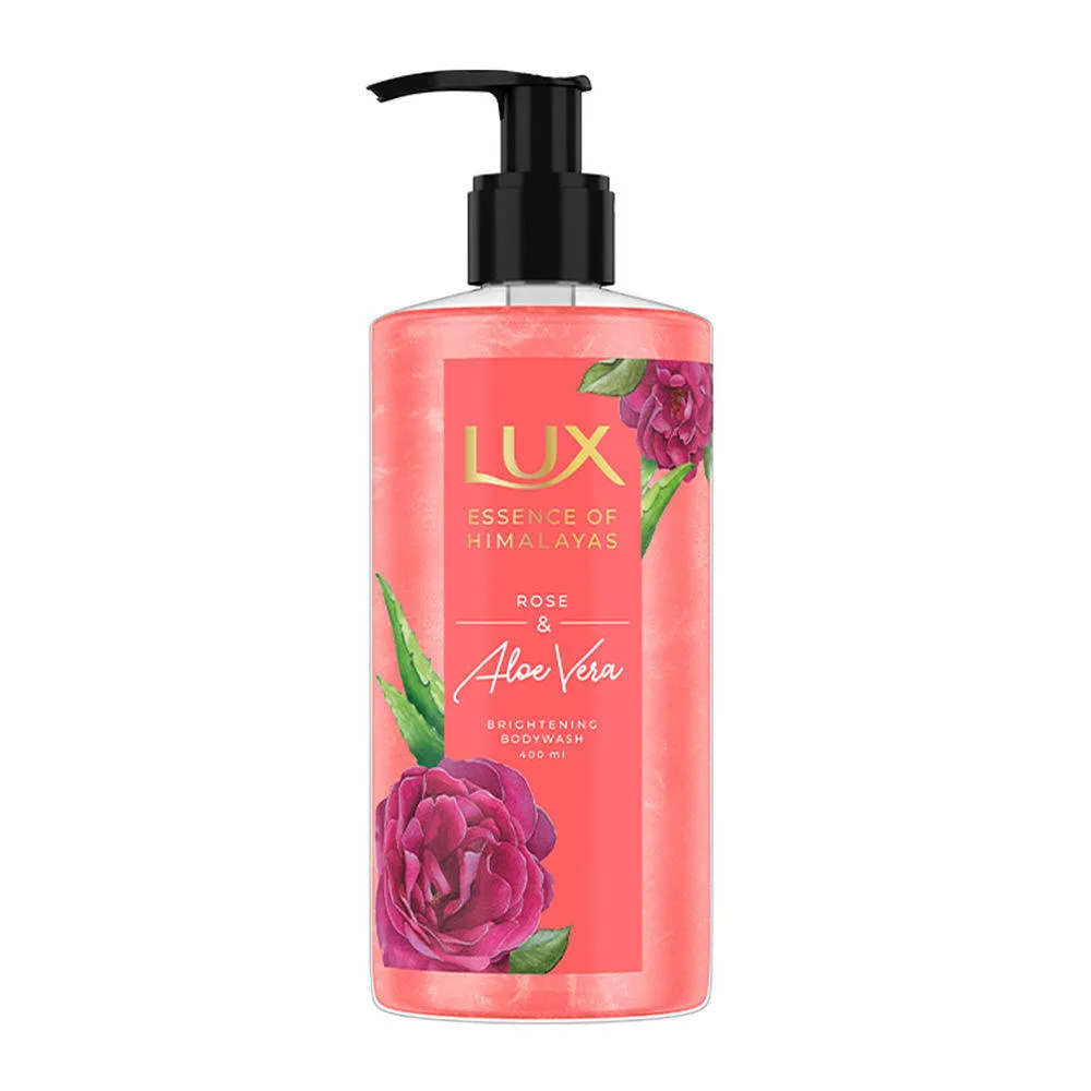 Lux Rose Aloevera Brightening Body Wash & Scrub Combo
