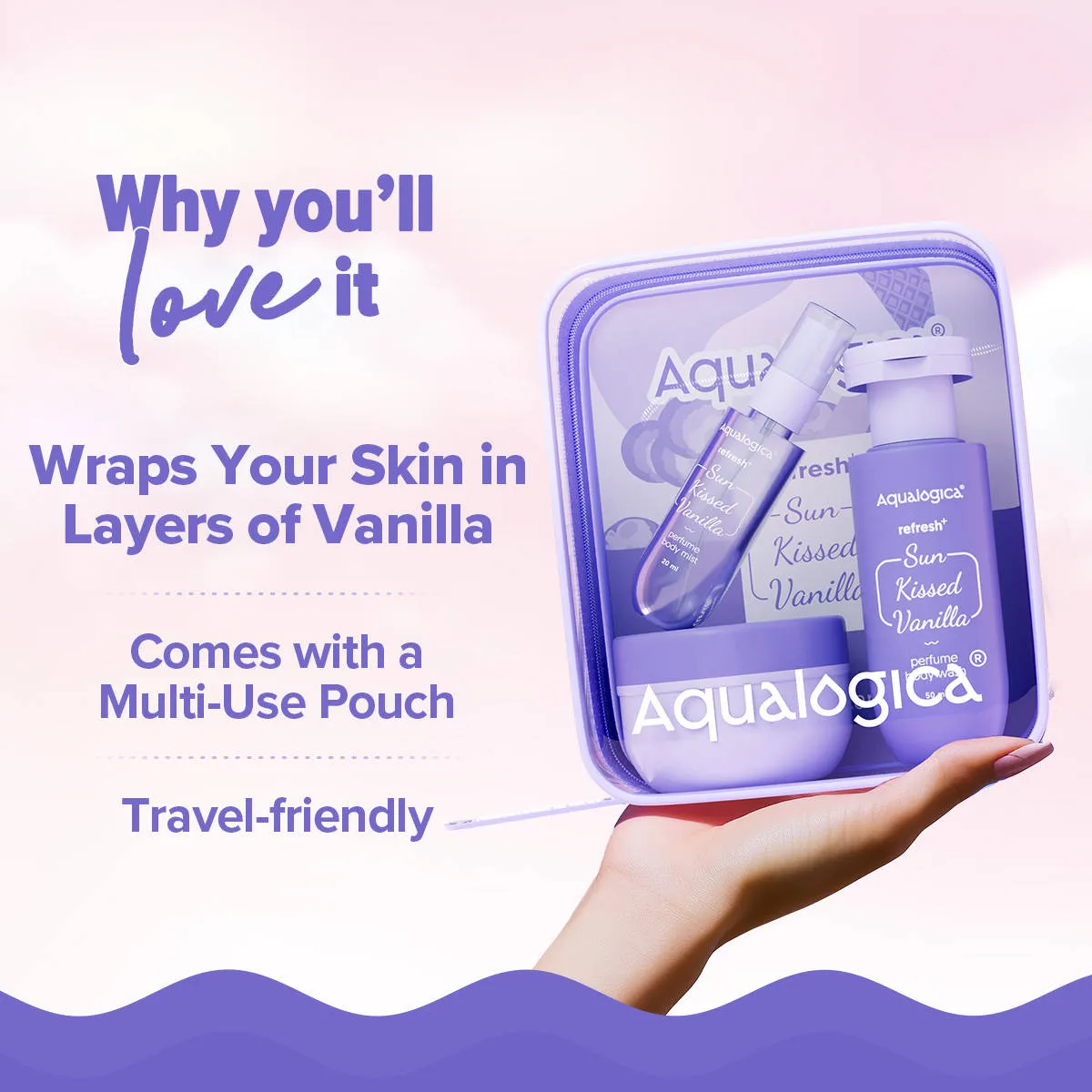 Aqualogica Refresh + Sun Kissed Vanilla Body Care Set