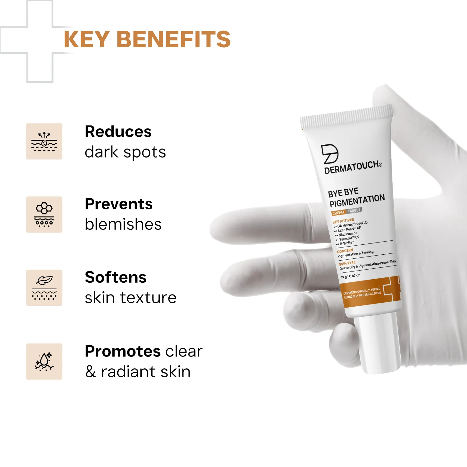 Dermatouch Bye Bye Pigmentation Cream for Pigmentation & Tanning 19g