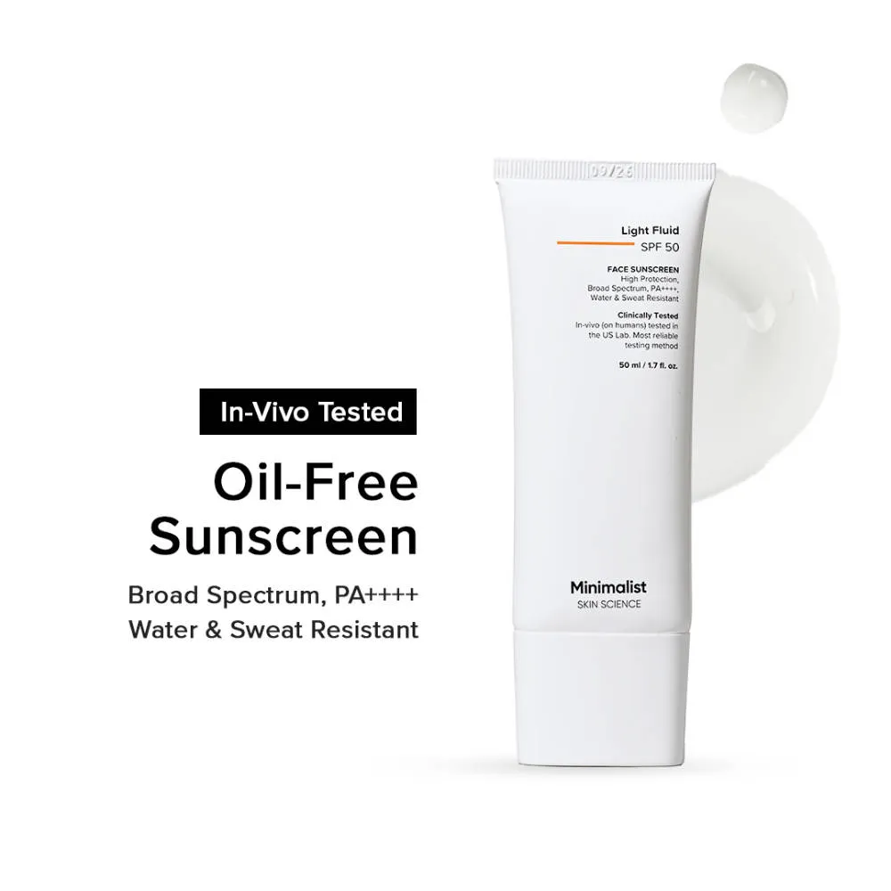 Minimalist Light Fluid SPF 50 Face Sunscreen