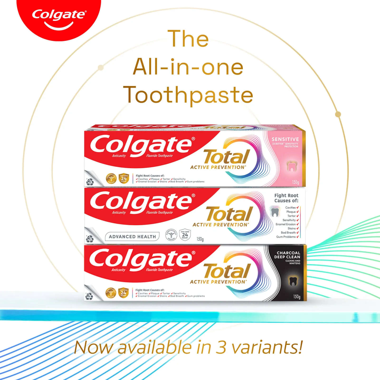 Colgate Total Charcoal Deep Clean Antibacterial Toothpaste Whole Mouth Health Combo