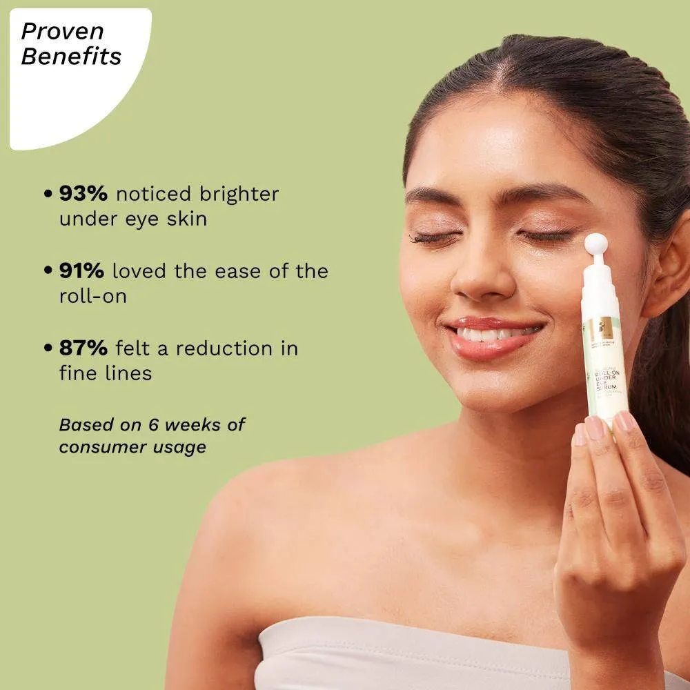 Pilgrim Squalane Roll-On Under Eye Eream Serum With Phyto-Retinol & Caffeine - Pack Of 2