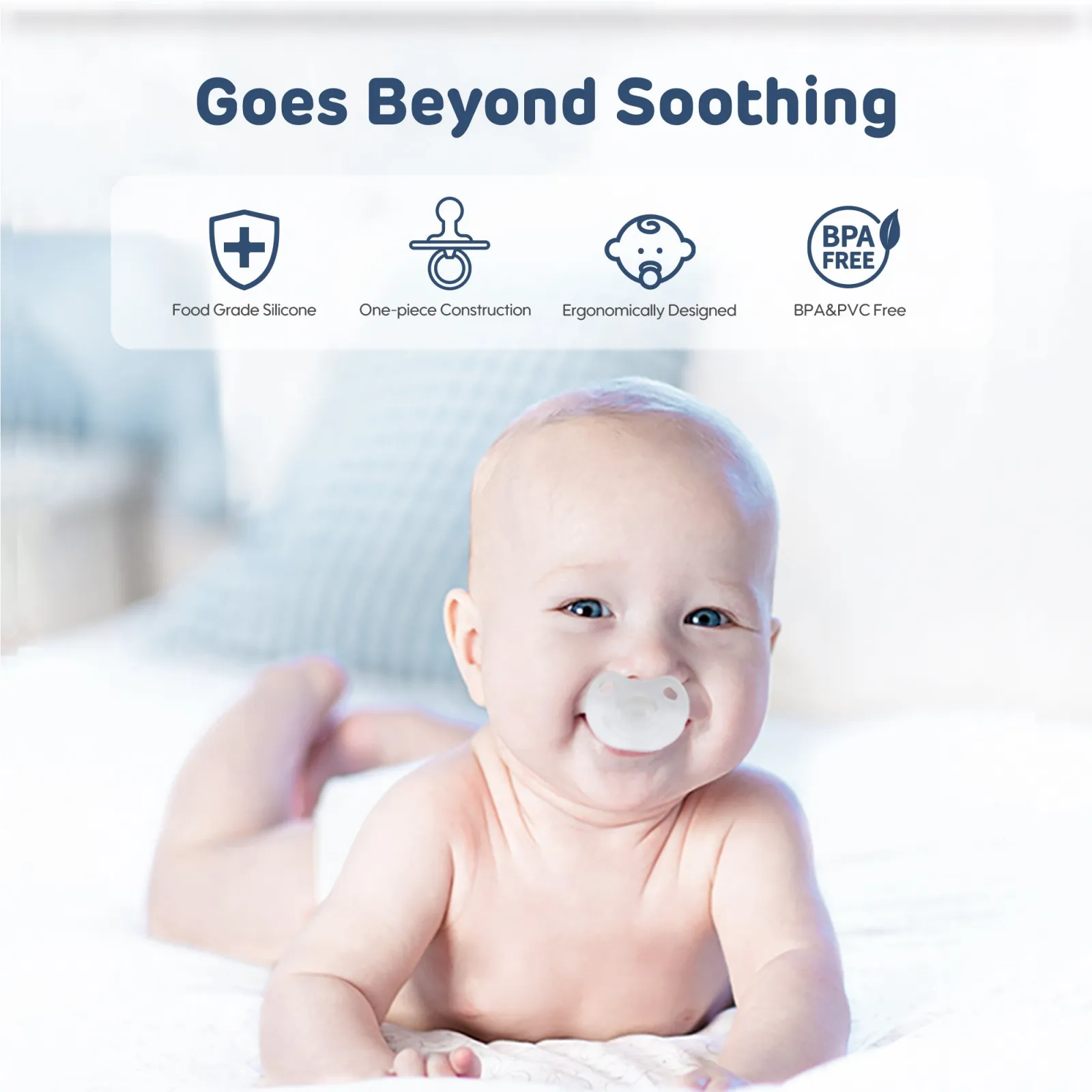 Aiwibi Baby Silicone Soothing Pacifier（Day & Night）