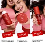 Aqualogica Cherry Blossom Bloom: Body Wash, Hydra Gel, Mist + Sling Bag & Charms Hot Girl Essentials view 5