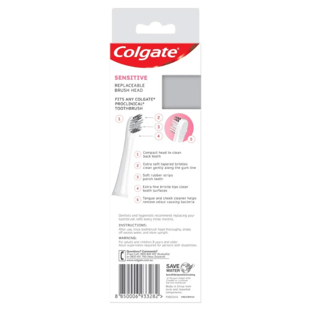 Colgate Sensitive Brush Head for Colgate PROCLINICAL Toothbrushes-4 Pc