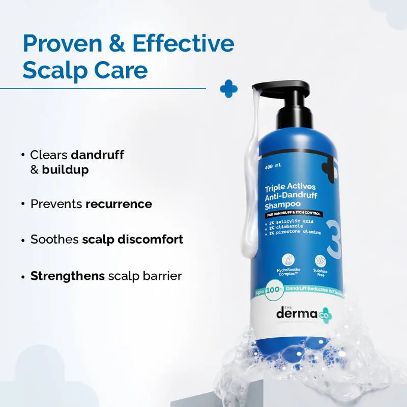 The Derma Co Triple Actives Anti-Dandruff Shampoo