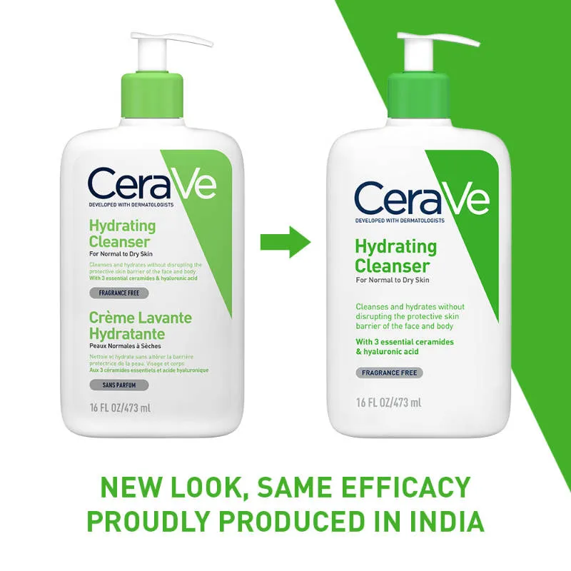 CeraVe Hydrating Cleanser Non-Foaming Face Wash for Dry Skin with Ceramides, Dermatologist Recommend