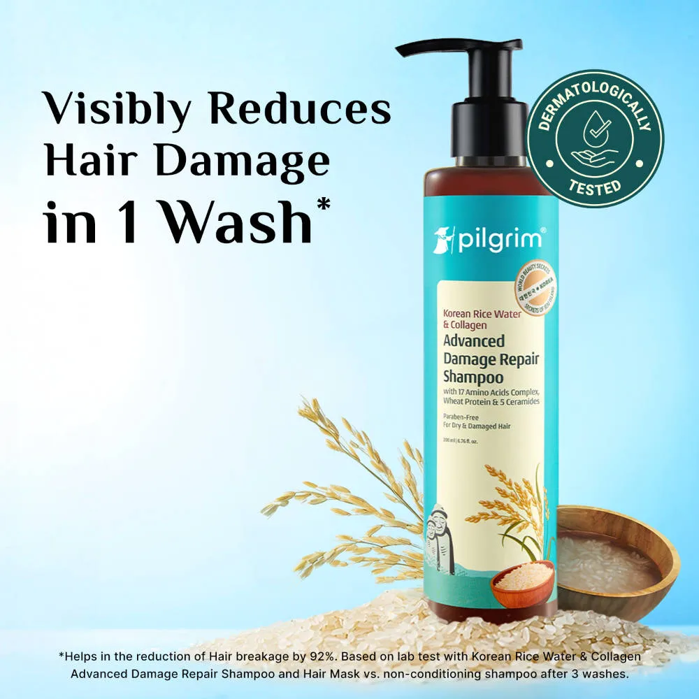 Pilgrim Repair & Regrow Duo Korean Advance Damage Repair Shampoo and Advance Hair Growth Serum