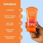 Lotus Herbals Safe Sun Sunscreen Cream PA++ UVA SPF-30 UVB Indian Summer Formula view 6