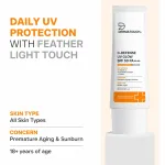 Dermatouch C-Defense UV Glow SPF 50 PA++++ Fluid Sunscreen for Premature Aging & Sunburn (In-Vivo & In-Vitro Tested) 50ml view 4