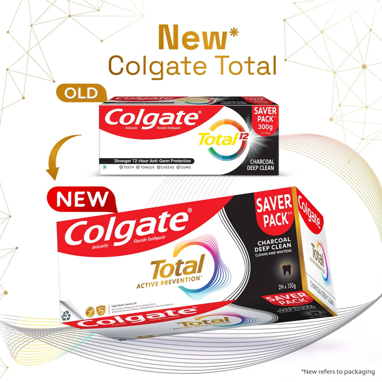 Colgate Total Charcoal Deep Clean Antibacterial Toothpaste Whole Mouth Health Combo