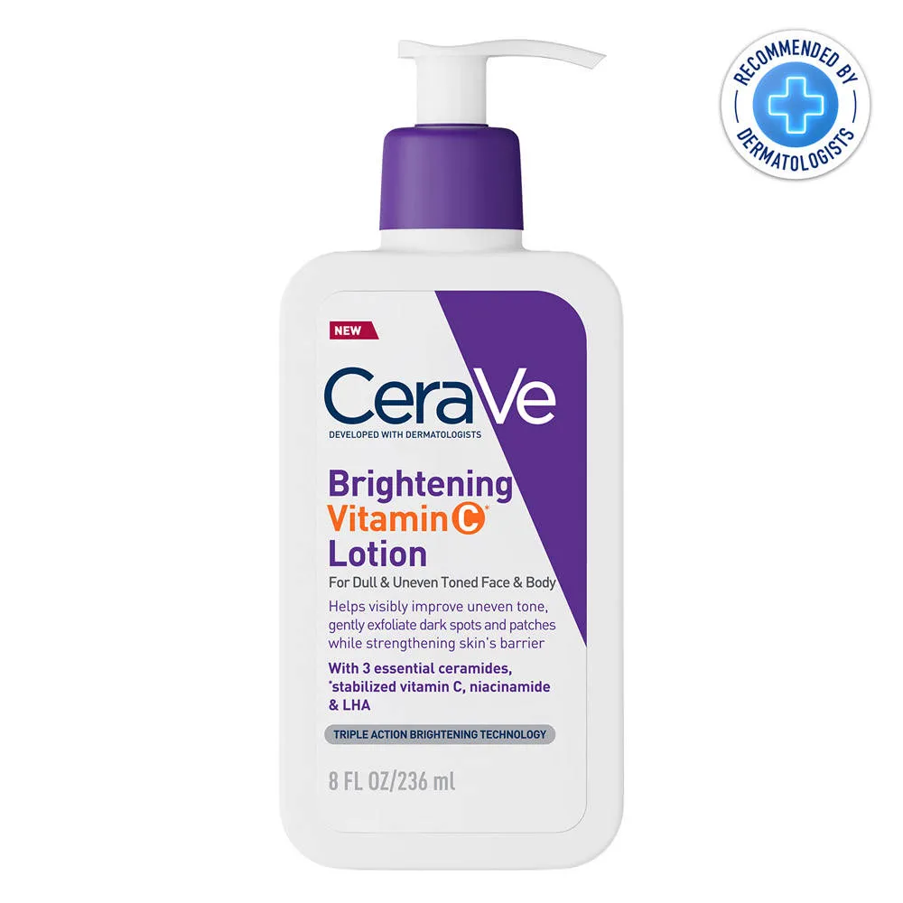 CeraVe Brightening Vitamin C Lotion For Dull, Uneven Skin & Dark Spots, For Face & Body