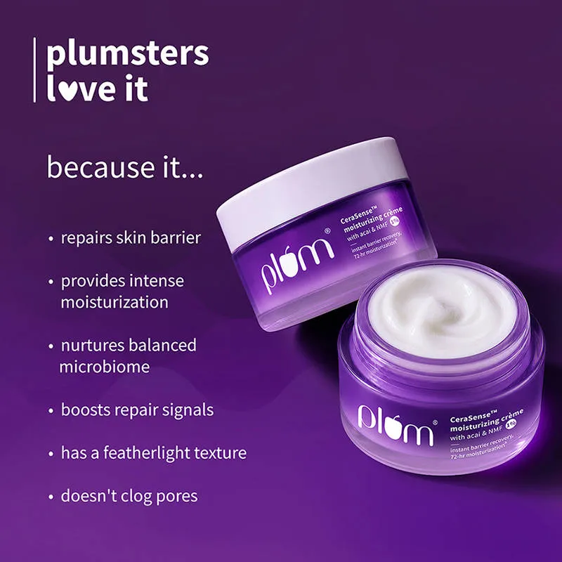 Plum Cerasense Barrier Repair Face Moisturizer With Ceramides & Peptides For Dry, Sensitive Skin