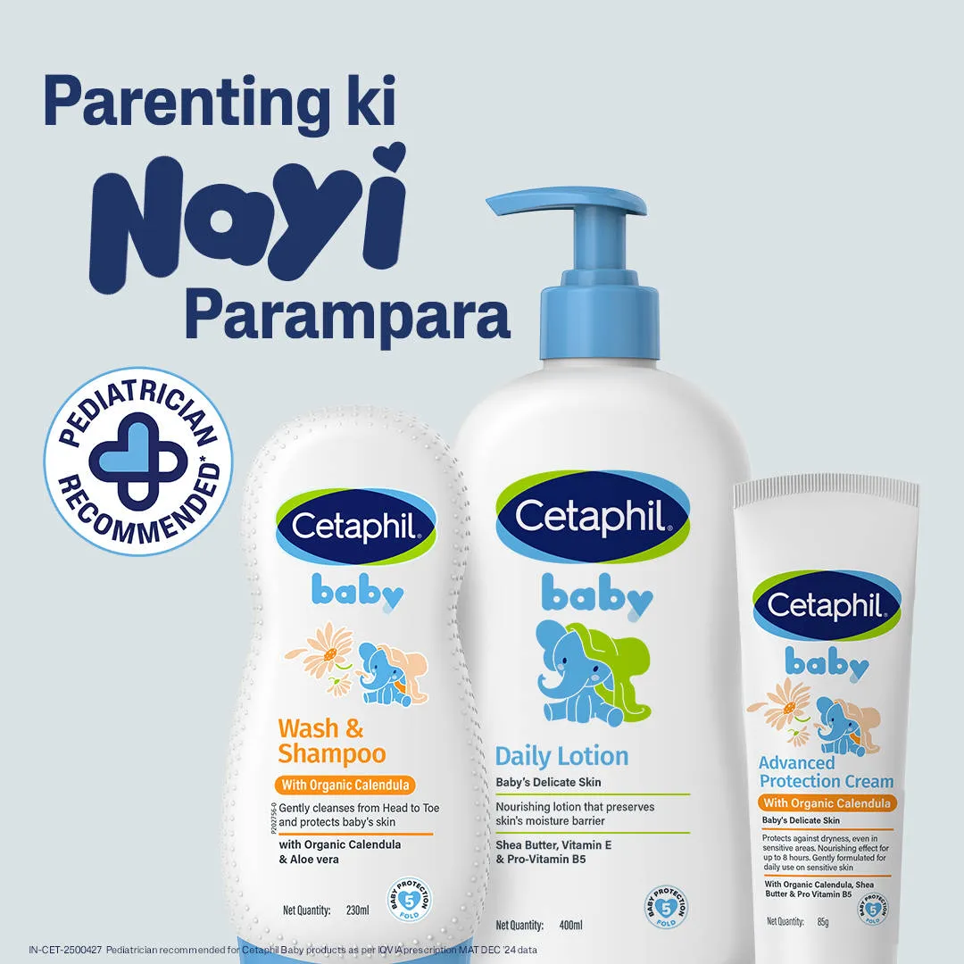 Cetaphil Baby Wash & Shampoo With Organic Calendula, 5 Fold Protection, pH Neutral