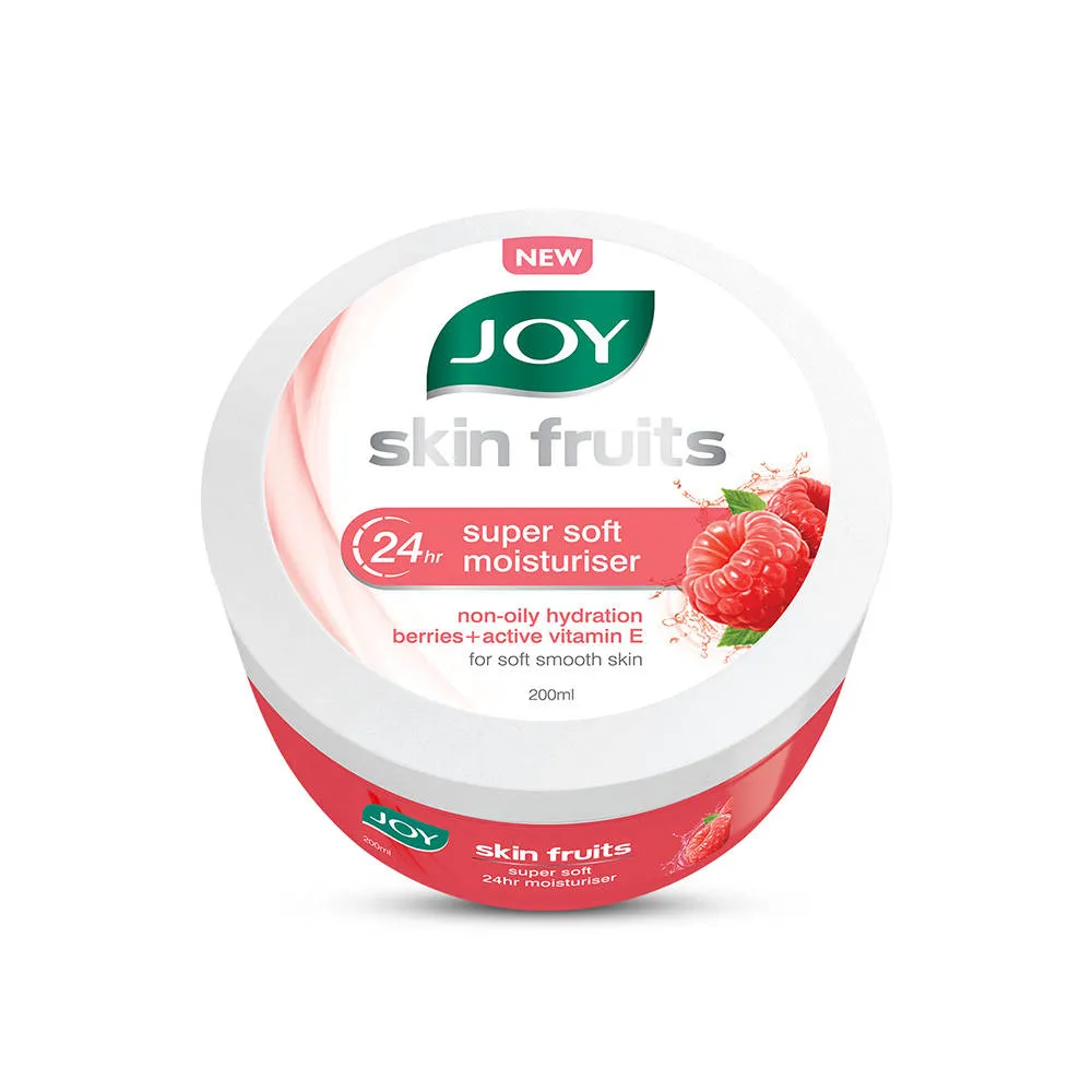 Joy Skin Fruits Soft Moisturizer For Face & Body with Berries & Vitamin E - Lightweight & Oil Free