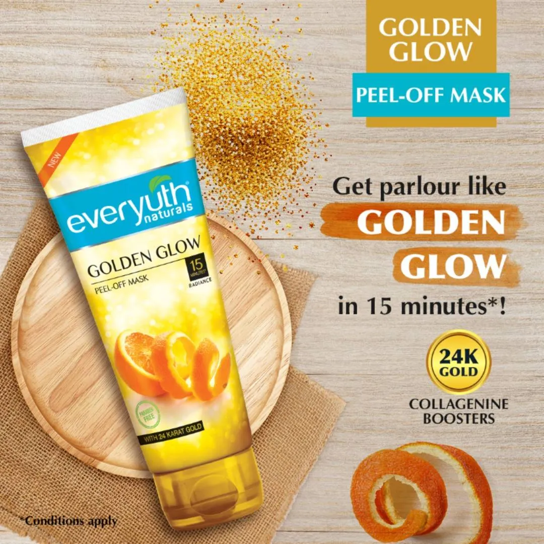 Everyuth Naturals Advanced Golden Glow Peel Off Mask for Instant Glow Skin