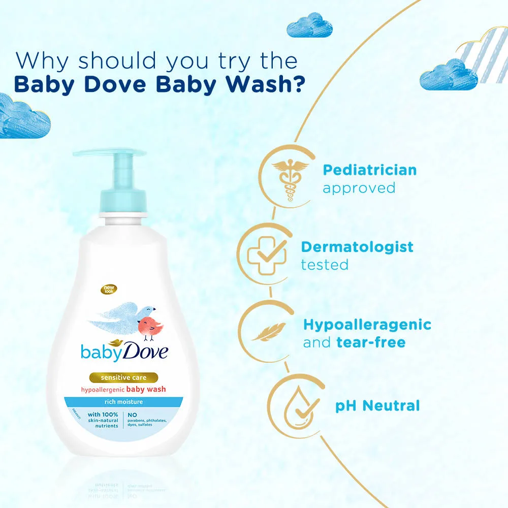 Dove Deep Moisture Body Wash + Baby Dove Rich Moisture Hypoallergenic Body Wash