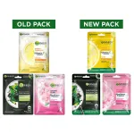 Garnier Skin Naturals Pack of 3 Face Serum Sheet Mask - Bright Complete + Charcoal + Sakura view 2