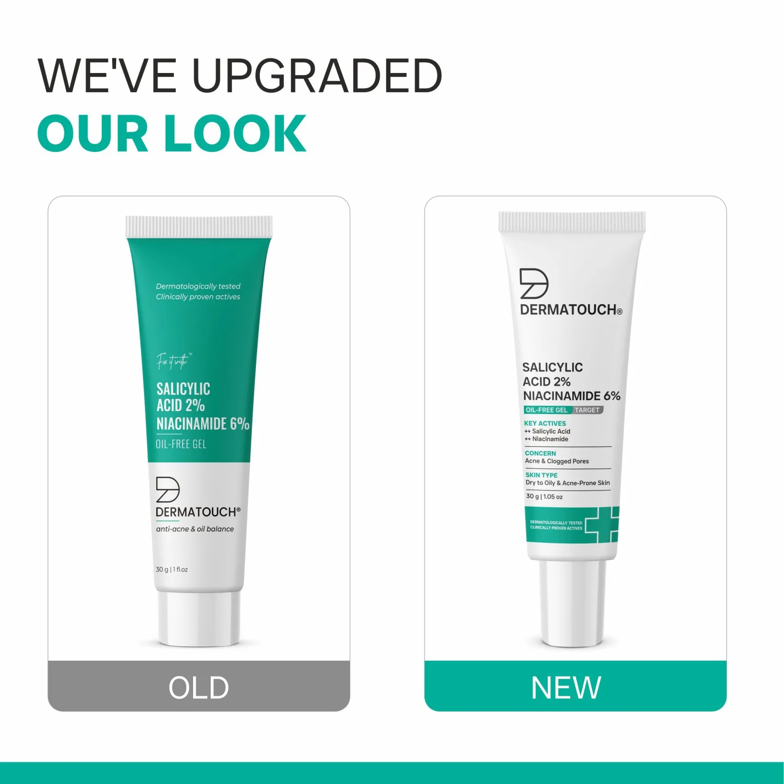 Dermatouch Salicylic Acid 2% Niacinamide 6% Oil-Free Gel for Acne & Clogged Pores