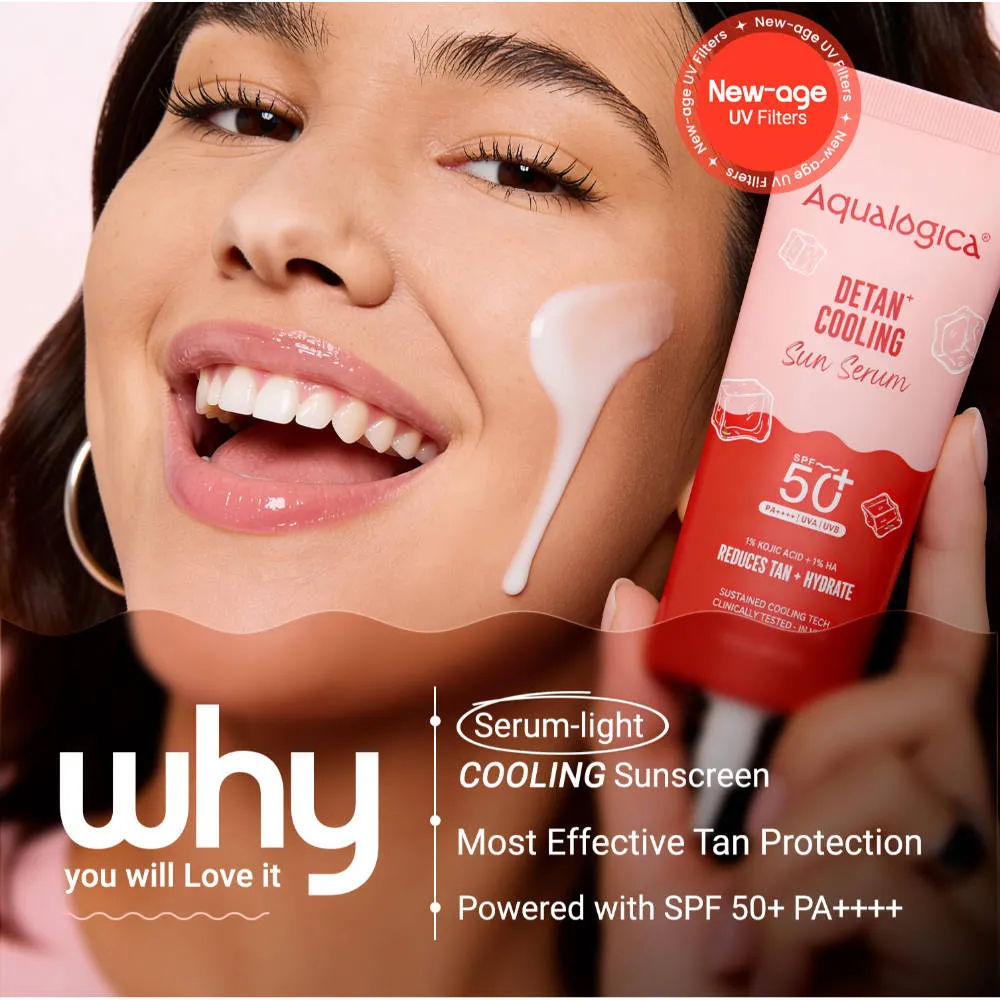 Aqualogica Detan+ Cooling Sun Serum SPF 50+ PA++++