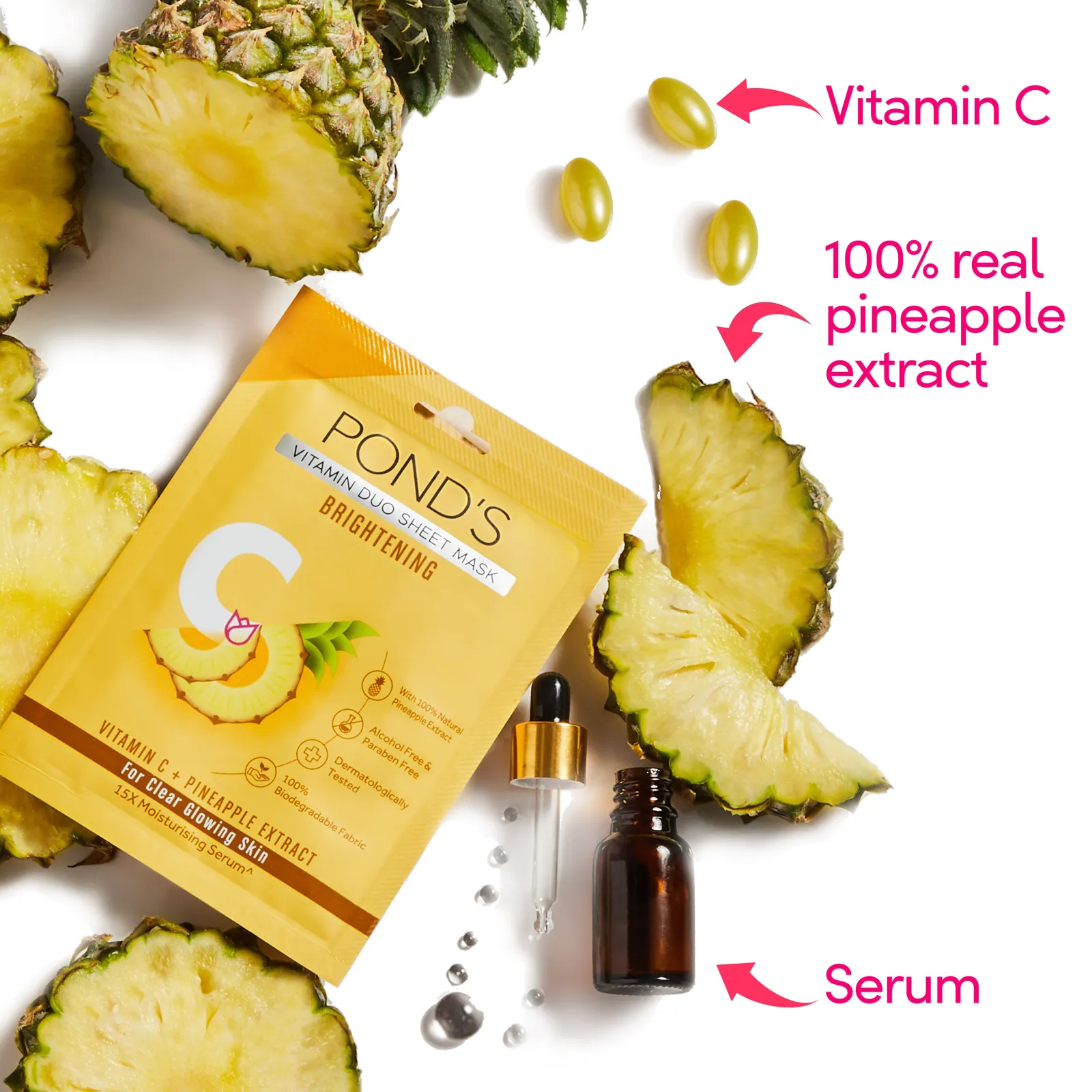 Pond's Ponds Vitamin With 100% Natural Extracts Sheet Mask