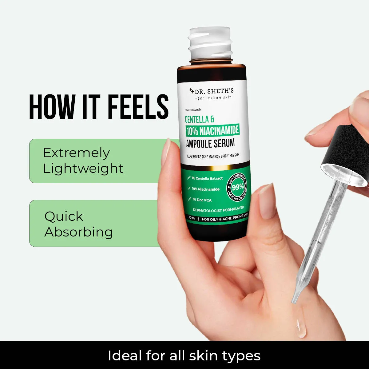 Dr. Sheth's Centella & 10% Niacinamide Ampoule Serum
