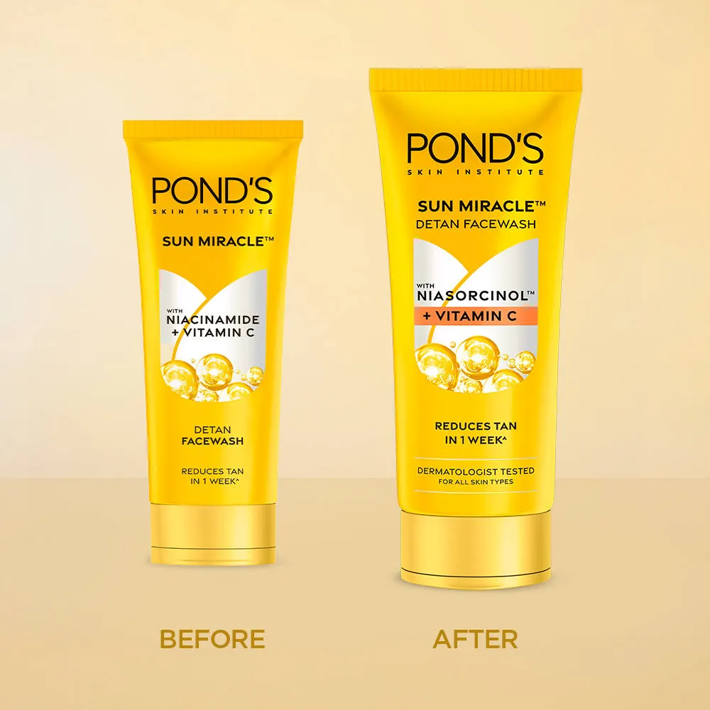 Pond's Ponds Sun Miracle Detan Facewash With Vitamin C & Niacinamide