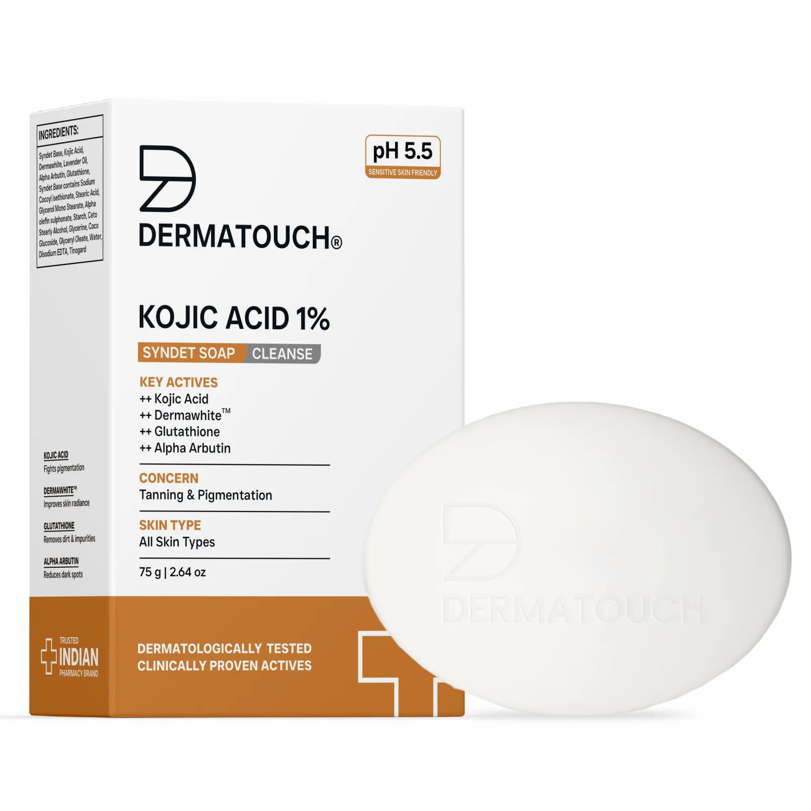 Dermatouch Kojic Acid 1% Soap for Tanning & Pigmentation
