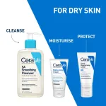CeraVe Salicylic Acid Face Wash & Barrier Repair Moisturizing Cream for Dry Skin - Pack of 2 view 2