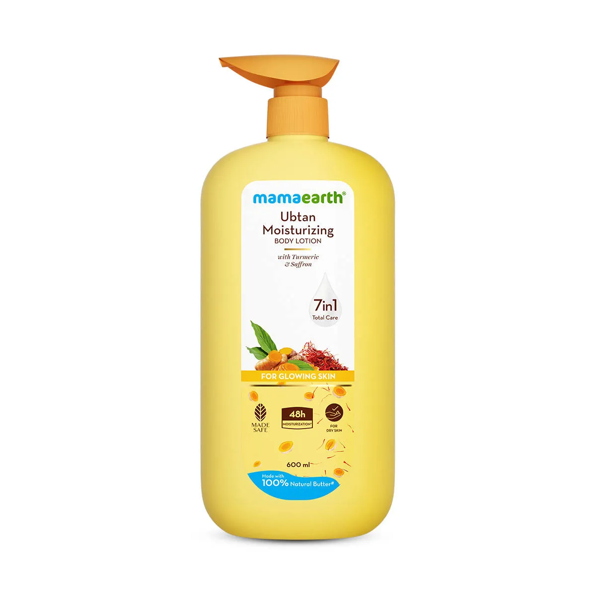 Mamaearth Ubtan Moisturizing Body Lotion With Turmeric & Saffron For Glowing Skin
